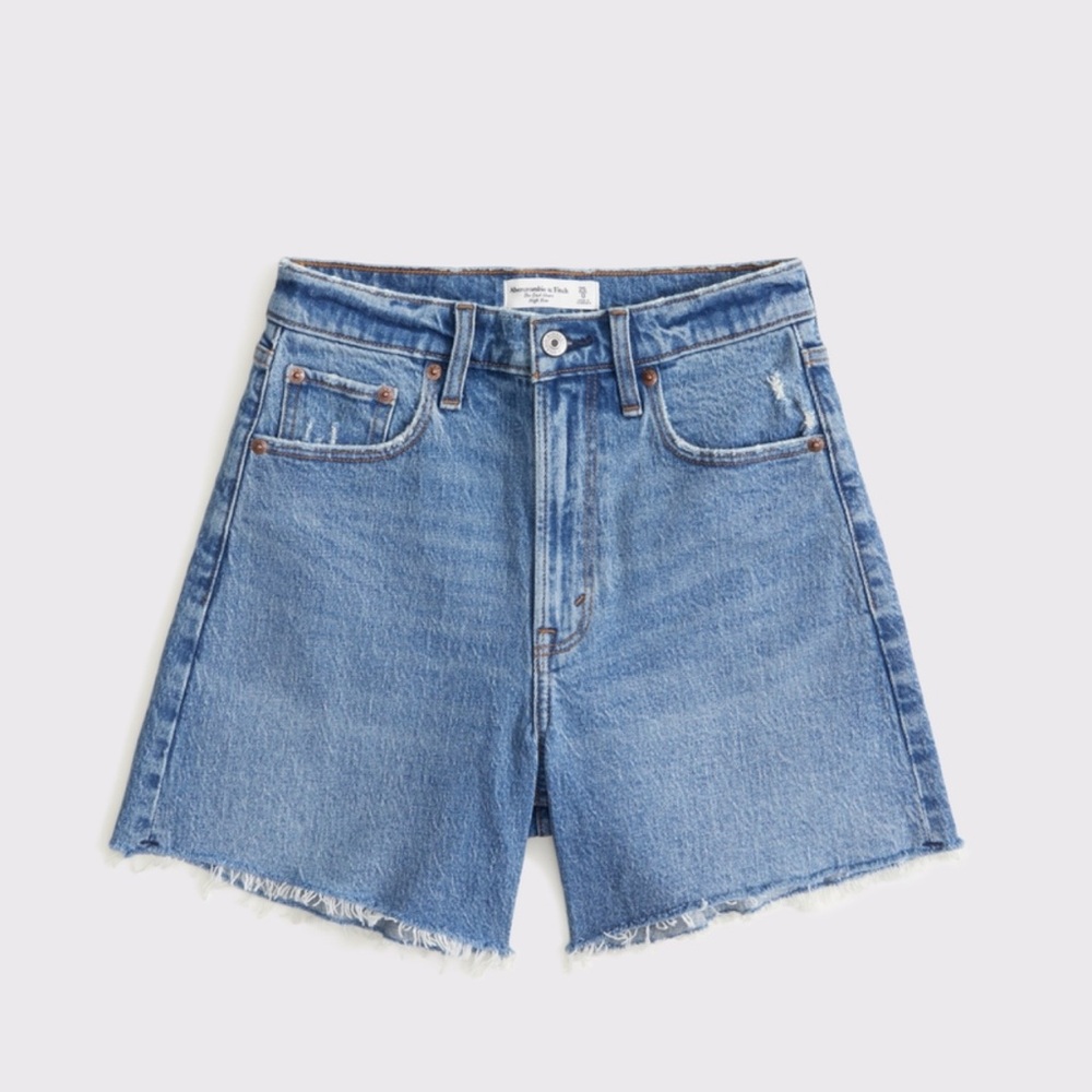 A&F The High Rise Dad Shorts